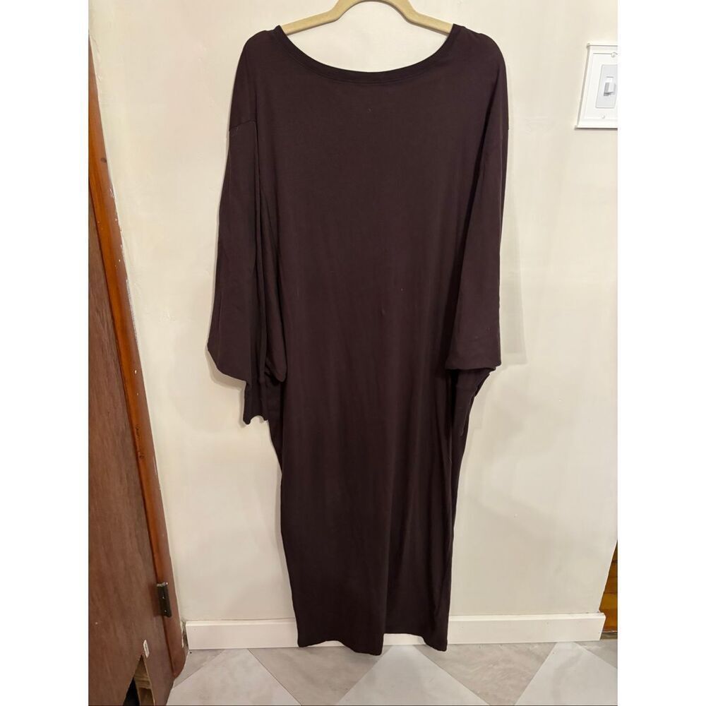 Free People Beach Lifestyle Maxi Dress XS Wine Oversized 100% Cotton NWT - Picture 4 of 8